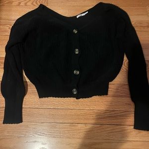 American Eagle cropped black sweater